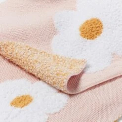 48"x58" Knit Kids' Throw Daisy Pink - Pillowfort™ -Pillowfort GUEST da9aee6f 17d4 447b a542 6d2a1cf15a57