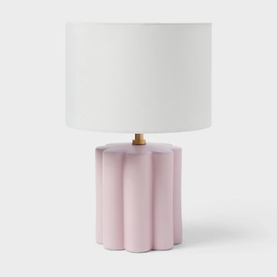 Fluted Kids' Table Lamp Purple - Pillowfort™ 3 Fluted Kids' Table Lamp Purple - Pillowfort™