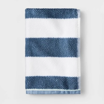 Striped Kids’ Towel Navy With SILVADUR™ Antimicrobial Technology - Pillowfort™ 6 Striped Kids’ Towel Navy With SILVADUR™ Antimicrobial Technology - Pillowfort™ - Image 4