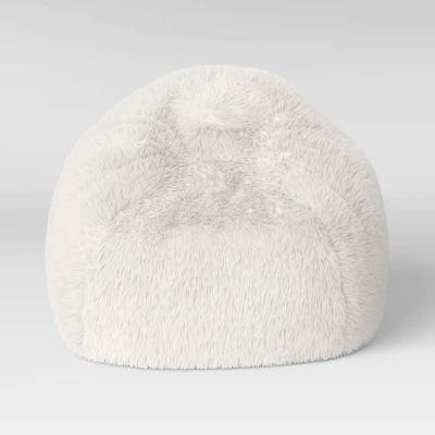 Long Fur Kids' Bean Bag Cream - Pillowfort™ 4 Long Fur Kids' Bean Bag Cream - Pillowfort™ - Image 2