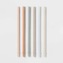 Kids' 6pc Plastic Tumbler Straws - Pillowfort™: Reusable Drinkware Accessories For Kids -Pillowfort GUEST f5879f76 d120 4a44 909e 20a64793f1c5