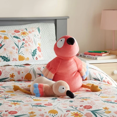 Parrot And Baby Weighted Plush Kids' Throw Pillow Pink - Pillowfort™ 3 Parrot And Baby Weighted Plush Kids' Throw Pillow Pink - Pillowfort™