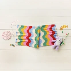 48"x58" Holiday Wavy Striped Knit Kids' Throw Blanket - Pillowfort™