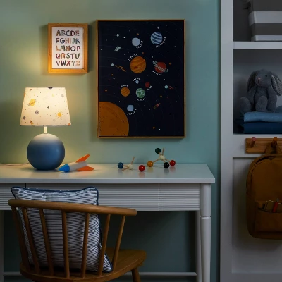 Kids' Round Base With Space Shade Lamp Blue - Pillowfort™ 4 Kids' Round Base With Space Shade Lamp Blue - Pillowfort™ - Image 2