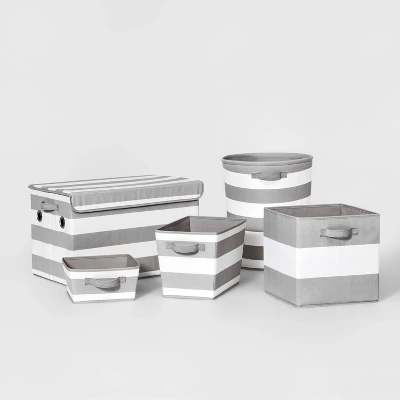 Canvas Striped Kids' Bin - Pillowfort™ 5 Canvas Striped Kids' Bin - Pillowfort™ - Image 3